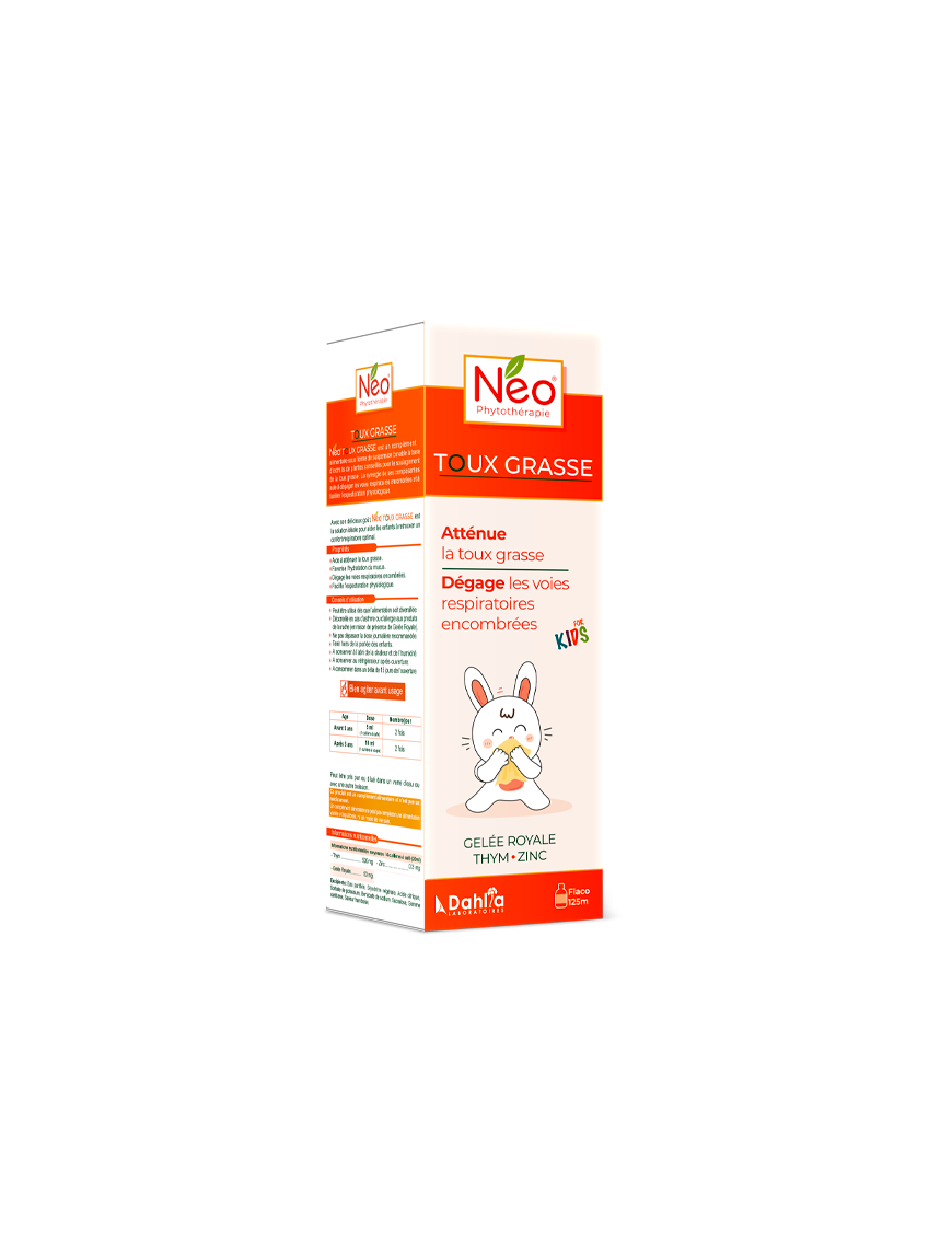 "Neo Toux Grasse Sirop 125ml - Calme la Toux Persistante - Dahlia"