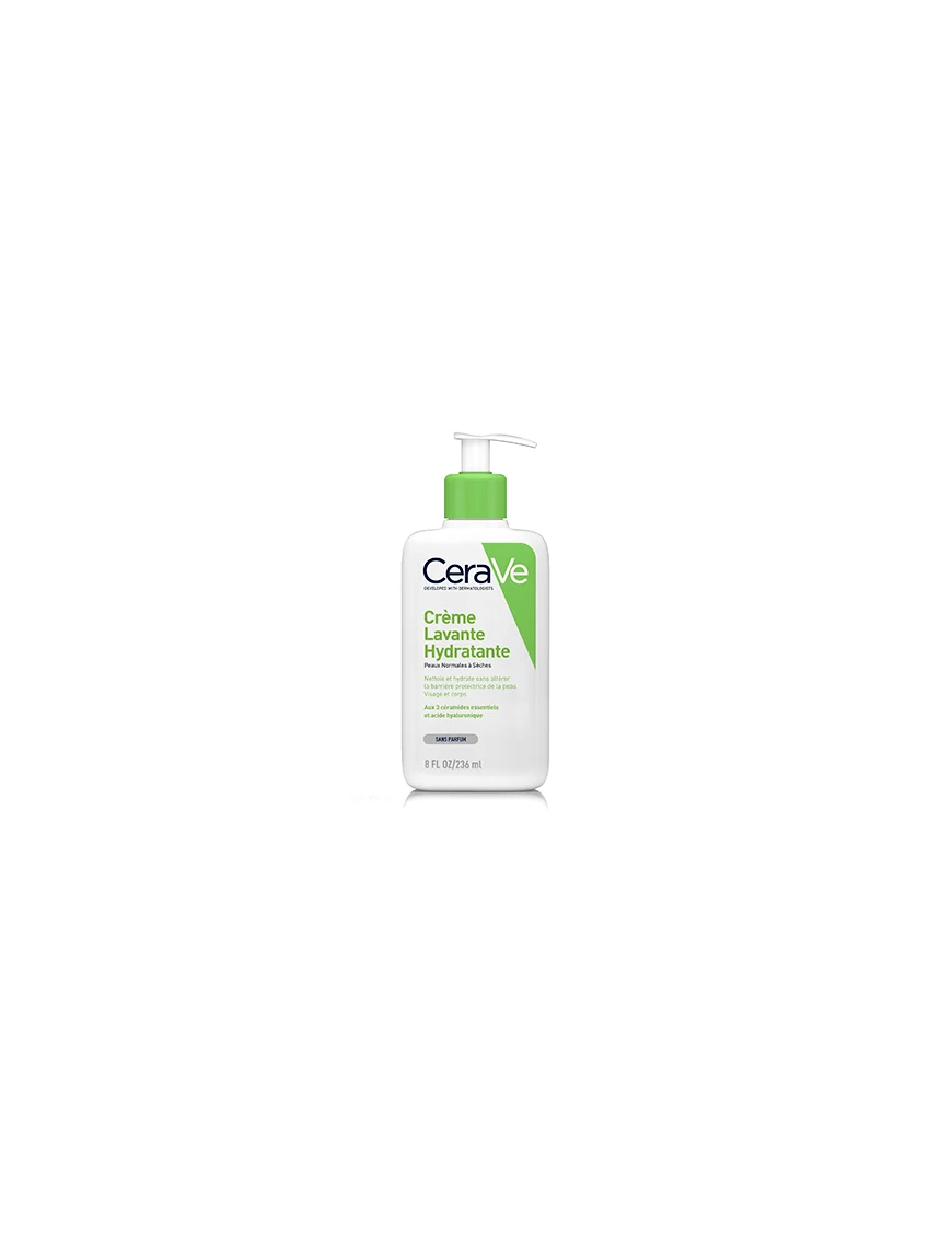 CeraVe Crème Lavante Hydratante 236ml – Peaux Normales à Sèches
